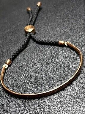 B5984 Monica Vinader Fiji Friendship Bracelet Adjustable Rose Gold tone